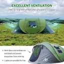6 Person Easy Pop Up Tents for Camping - AYAMAYA Double Layer Waterproof Instant Tent with Vestibule & Porch, Large Size Family Tent Automatic Setup for 4-6 People Camping Hiking (Poles Included), 12.5*8.5*4.3 ft