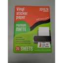 JOYEZA Premium Printable Vinyl Sticker Paper for Inkjet Printer - 25 Sheets Matte White Waterproof, Dries Quickly Vivid Colors, Holds Ink well- Tear Resistant - Inkjet & Laser Printer