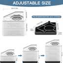 SEISSO Anti Vibration Pads, Pedestal for Washer and Dryer with 1100 lbs Weight Capacity, Double Heighten Washing Machine Foot Pads for Anti Slip & Noise-reducing Protects Laundry Room Floor