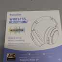 RUNOLIM Hybrid Active Noise Cancelling Headphones, 70H Playtime, Built-in Microphone, Bluetooth Wireless Over Ear Foldable Headphones with HiFi Audio, Home Travel Office (Silver)