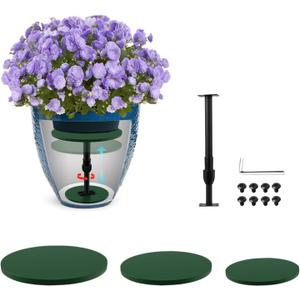 Axcoix Adjustable Height Plant Risers for Inside Pots, 7.5-12" Planter Inserts for Large Pots, Planter Lift Insert for Tall Square Round Taper Planters (6" 8" 10" Base or Top)