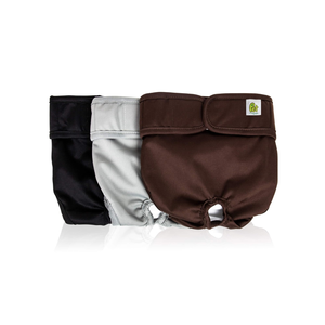 Pet Magasin Reusable Washable Dog Diapers (Pack of 3), Highly Absorbent with Strong & Flexible Hook & Loop (L (17”-24” Waist)
