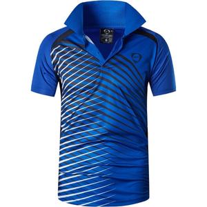 jeansian Men's Short Sleeve Fit Sport Polo Tee Shirts T-Shirts Tshirt Tops Poloshirt Golf Tennis Pickleball LSL195 (XX-Large, Blue)