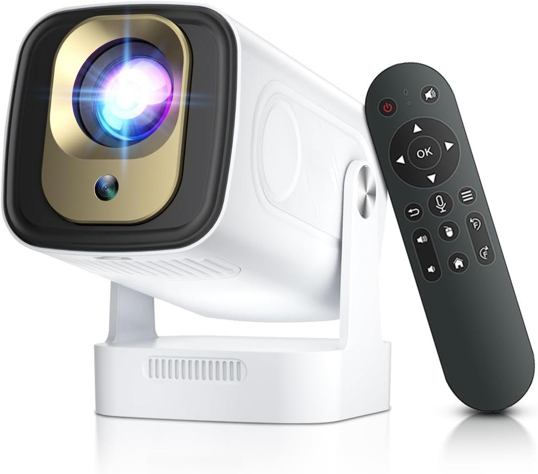 [ Auto Focus / Keystone ] Smart Projector with Wifi and Bluetooth 5.4, SALANGE 1080P Native Projectors 4K, Short Throw Projector w Built in Apps, Android 11, Mini Portable Proyector HY260pro