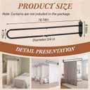 Zonon 6.56ft U Shape Room Divider Rod, Wall Mounted Privacy Partition Rod