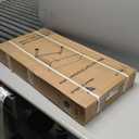 Vaunn Medical Pneumatic Adjustable Overbed Bedside Table with Wheels (Hospital and Home Use) (Black)