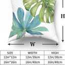 aportt Green Tropical Leaf Pillow Covers 16x16 Inch Monstera Palm Leaves Couch Pillow Cases Botanical Plant Summer Throw Pillows Set of 2 Home Decor for Living Room Bedroom Bed Cushion Outdoor