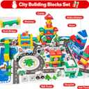 Christmas Advent Calendar Gifts for Kids, Commodum Wooden Building Blocks Set, City Construction Stacking Preschool Learning Toys, 24 Days Xmas Countdown Montessori Gifts for Toddlers Boys Girls 3+