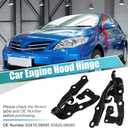 X AUTOHAUX 1 Pair LH RH Car Engine Hood Hinge for Toyota Camry 2007 2008 2009 2010 2011 Driver & Passenger Side Hood Hinge Replaces 53410-06090 53420-06060
