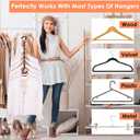 Magic Clothes Hangers Space Saving, Premium Closet Organizers and Storage, Sturdy Plastic Cascading Hanger with 360 Swivel Hooks for 20 Heavy Clothes, College Dorm Room Essentials for Girls, 4 Pack
