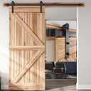 EaseLife 6 FT Sliding Barn Door Hardware Track Kit,Straight Pulley,Slide Smoothly Quietly,Easy Install (6FT Track Kit for 30"~36" Wide Single Door)