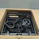 PASAMIC Collapsible Wagon 220 lbs, Heavy Duty Wagon Carts Foldable, Portable Wagons for Groceries, Beach Cart with All-Terrain Wheels & Drink Holders, Utility Wagon for Shopping, Sports, Camping,Black