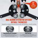 5/8" Drywall Cutter Foldable with Dual Bearing System & 10 Blades