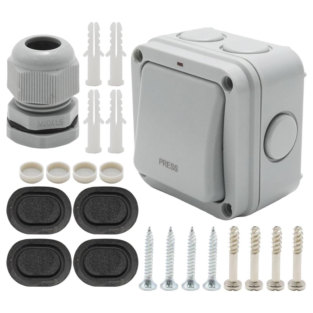 Waterproof Wall Push Button Release Switch, Replacement for Doorbell System Automatic Door System Commercial Places