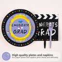 200Pcs The One Where They Graduate 2026 Decorations Graduation 2026 Plates and Napkins Friends Graduation Party Decorations for Congrats Grad Teacher Class of 2026 Graduate Party Supplies Serves 50