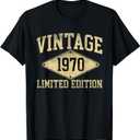 Vintage 1970 Limited Edition Year of Birth Birthday T-Shirt