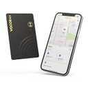 [Apple MFi Certified] VOCOlinc Air Card Tag Rechargeable Wallet Tracker 1.6mm, Item Finder Work with Apple Find My APP (iOS Only, Android not Supported), Bluetooth Locator for Luggage, Suitcase, Bags