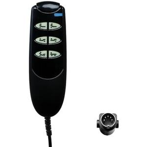 6 Button 5 Pin Remote Hand Control Handset for Electric Hospital Beds Black