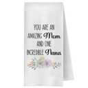 OVAcational Mom Nana Grandma Gifts Kitchen Towels, Grandma Gifts from Grandkids Decorative Hand Towels for Bathroom, Gift for Grandmother Dish Tea Towel for Kitchen, 16x24 Inch