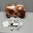 Electric Heated Blanket Throw 50''x60''Size Faux Fur Heating Blanket 10 Heating Settings, 1-8h Timer & Overheat Protection, Machine Washable, Soft Flannel and Sherpa Full Body Warmth (Brown)