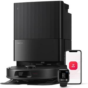 roborock Qrevo Series Robot Vacuum and Mop, 8000Pa Suction, Upgraded from Qrevo S, Anti-Tangle Brushes, Smart Obstacle Avoidance, Auto Mop Washing, All-in-One Dock, 200RPM Spinning Mops, Black(QV 35A)