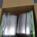 Nuanchu 6 Packs Stainless Steel Food Storage Containers Airtight Metal Food Containers Meal Prep Container Leak Proof Stackable Bento Lunch Box with Lids for Kitchen Travel Picnic and Camping(Green)