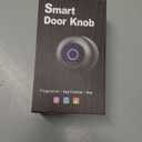 eLinkSmart Fingerprint Door Lock Smart Door Knob with Key Keyless Entry Door Lock for Bedroom Apartment with Privacy Mode Clear Voice Prompt Bluetooth App Control Glod