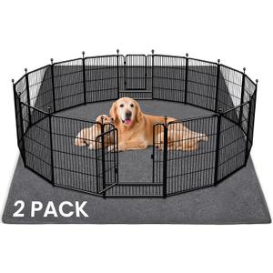 2 Pack Extra Large Washable Pee Pads for Dogs 72"x72" Reusable Dog Mat for Floor Non-Slip Waterproof Pee Pads for Dogs Fast Absorbent Pet Whelping Pads Puppy Playpen Mat for Incontinence, Housebreak