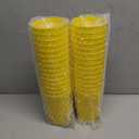 Domensi 60 Pcs 12 oz Plastic Stadium Cups Bulk Plastic Stadium Cups Reusable Blank Drink Tumblers Drinking Cup for Party Picnic Birthday Wedding Baby Shower Events DIY Projects(Yellow)