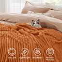 Bedsure GentleSoft Orange Fall Throw Blanket for Couch - Cozy Soft Blankets for Women, Cute Small Fall Throws for Girls, Orange, 50x60 Inches