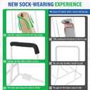 Compression Sock Aid Device Stocking Donner for Seniors, Adaptive Sock Putting-On Tool, Medium Calf (<18), Compatible for JOBST, SB SOX, CHARMKING, White