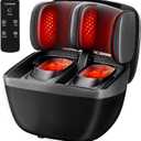 KNQZE 2 in 1 Shiatsu Foot and Calf Massager with Heat, Ottoman Foot Massager for Plantar Fasciitis, Neuropathy, Foot Pain Relief, FSA Eligible HSA Store, Father Day Gift for Men, Up to Men Size 12