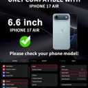 Privacy Screen Protector for iPhone Air Tempered Glass [2 Pack] Gradient Anti Spy Private Film Accessories Anti Blue Light 9H Hardness Easy Installation Bubble Free Case Friendly [6.5inch]