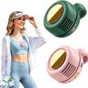 Portable Clip-On Fan, Mini Bladeless Waist Fan, 5100RPM 25dB Ultra-Quiet 3-Speed Rechargeable Small Whirlwind Fan, Hands-Free Personal Cooling for Outdoor Travel Office Camping with USB-C