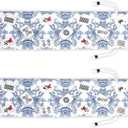 2 Pcs Blue Drawstring Mahjong Bags Protective Sleeve Printed Tile Bag 26 Inches Mahjong Racks for Tiles and Pushers for Mahjong Accessories and Gifts(Empty Bag Only)