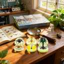 6 Insect Specimens,Real Specimens of Various Butterflies and Beetles Made of Resin, Resin Taxidermy for Science Classroom Specimens Education, Great Gift for Taxidermy (1, 4.7 inch)