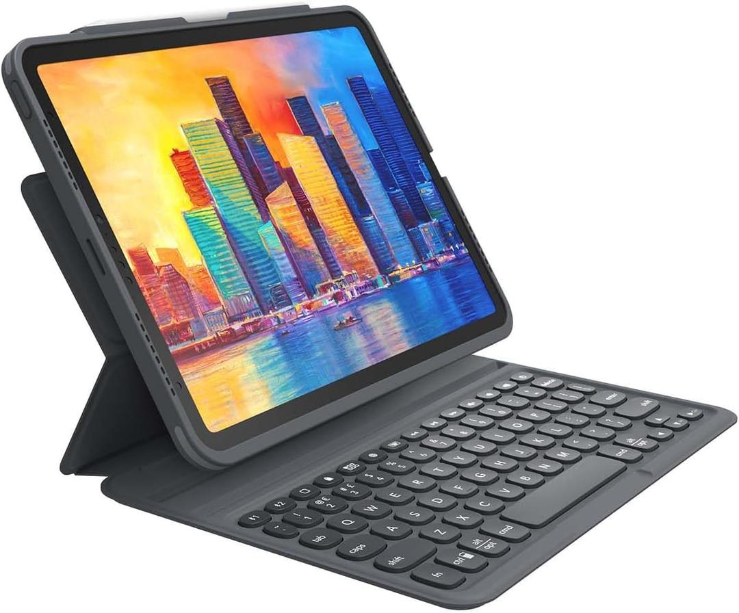 ZAGG Pro Keys Detachable Case and Wireless Keyboard for iPad Air 11" (M3)/ Air 10.9" (Gen 4, Gen 5), iPad Air 11" (M2) - Bluetooth Pairing, Backlit Laptop-Style Keys, Apple Pencil Holder, Black (iPad 10.9 in)
