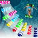 6 Pack Inflatable Pool Floats Adult Size Water Hammock,Water Floaties for Adults,4-in-1 Multi-Purpose Pool Floating Toys, Pool Rafts Lounge Chairs Floaties,for Adults Vacation Fun and Rest (Blue & Green & Pink & Navy Blue & Burgundy & Yellow)