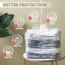 TAILI 6 Pack Vacuum Storage Bags, Cube Space Saver Bags Combo (3 Jumbo +3 Medium), Vacuum Seal Bags for Bedding, Clothing, Comforters, Blankets, Closet Oragnizer and Storage