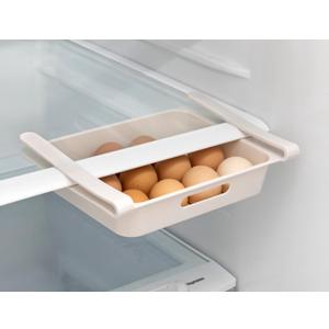 Egg Holder For Refrigerator, Easy Clip-on, Space Saving Under Shelf Fridge Sliding Drawer Organizer for Egg Storage Tray