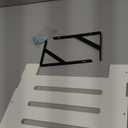 Black White Small Mini Projector Shelf for Wall, Cable Box/Router Shelf, Floating Projector Mount, Holder Stand Accessories