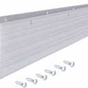 M-D Building Products 68593 Aluminum and Vinyl U-Shape Screw-on Under Door Seal with Kick Plate Draft Stopper, Prevents Dust & Insects, Energy-Saving Door Insulation, Ideal for Home (36 Inch, Silver)