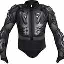 Motorcycle Full Body Armor Protective Jacket Guard ATV Motocross Gear Shirt Black Size XL