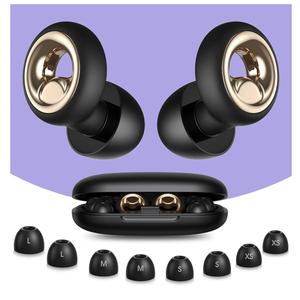 Ear Plugs for Sleeping, 60dB Silicone Ear Plugs for Noise Cancelling, Earplugs for Snoring, Concert & Shooting with 8 Eartips, Silicone Hearing Protection for Work, Travel(Dark Grey)