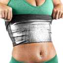 Waist Trimmer for Women, Waist Trainer Sauna Belt, Neoprene-free Waist Cincher,Sauna Slimming Belt Suit Workout (Small, Silvery)