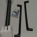 Goo-Ki 2 Packed Matt Black Cabinet Pulls with Long Backplate-5''(128MM) Hole Centers Drawer Pulls for Kitchen