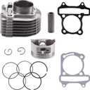 PRO BAT GY6 57.4mm Bore Cylinder Kit with Piston for 4 Stroke Scooter 150cc 157QMJ Engine Moped ATV Quad Bike Motor