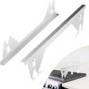 2PCS Stove Gap Covers Stainless Steel, Stove Gap Filler, Oven Gap Filler, Oven Side Gap Filler, Range Trim Kit, Heat Resistant and Easy to Clean, Length 23.4" Width 0.79"(Silver)