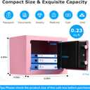 Small Mini Fire Safe Box for Home, 0.3 Cubic Feet Medication Lock Box, Security Money Safes with Digital Keypad, Spare Keys, Personal Safes for Money, Jewelry, ID Documents