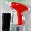 Tagging Gun for Clothing,Quick Clothing Fixer, Fine Stitchy Gun for Clothes - Mini Manual Tag Gun with 5 Needles, 500 Black & 500 White Micro Fasteners (Red)